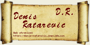 Denis Ratarević vizit kartica